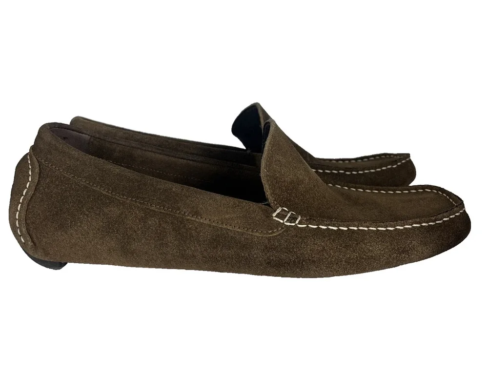 J.Crew Shoes Men 9.5 Millbrook Driven Moccasin Loafers Brown Leather Suede